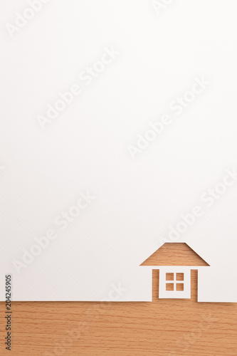 border of brown wooden pattern complete house background