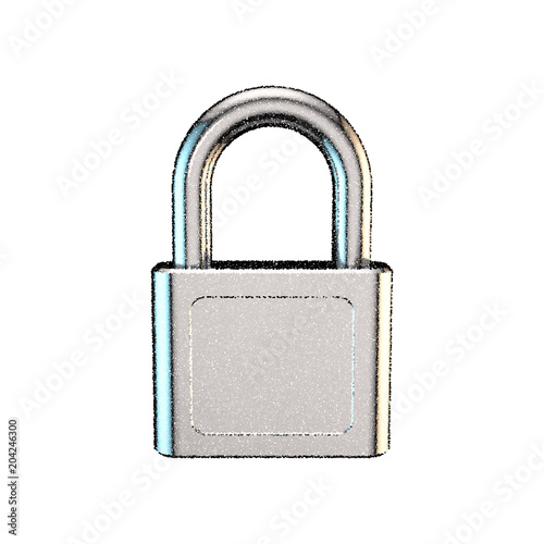 Closed padlock. Isolated on white background. Vector illustration.