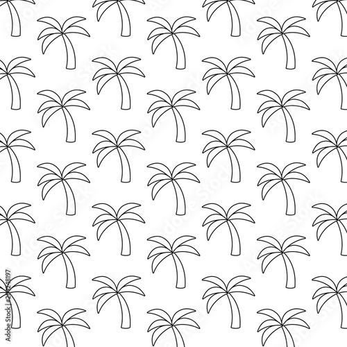 background of tropical palms pattern, vector illustration © djvstock