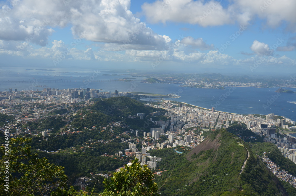  Rio de Janeiro; Botafogo Beach; Sugarloaf Mountain; sky; cloud; city; aerial photography