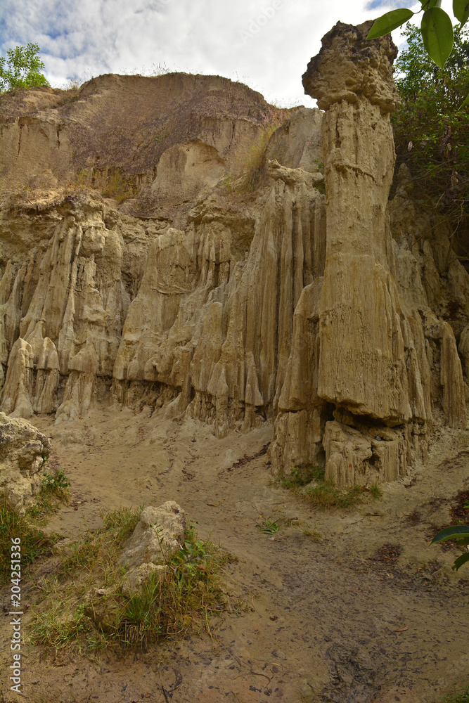 Obraz premium The canyon walls of a section of The Fairy Stream (Suoi Tien) in Mui Ne, Binh Thuan Province, Vietnam 