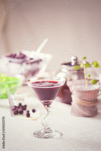 Cocktail of currant fresh b...