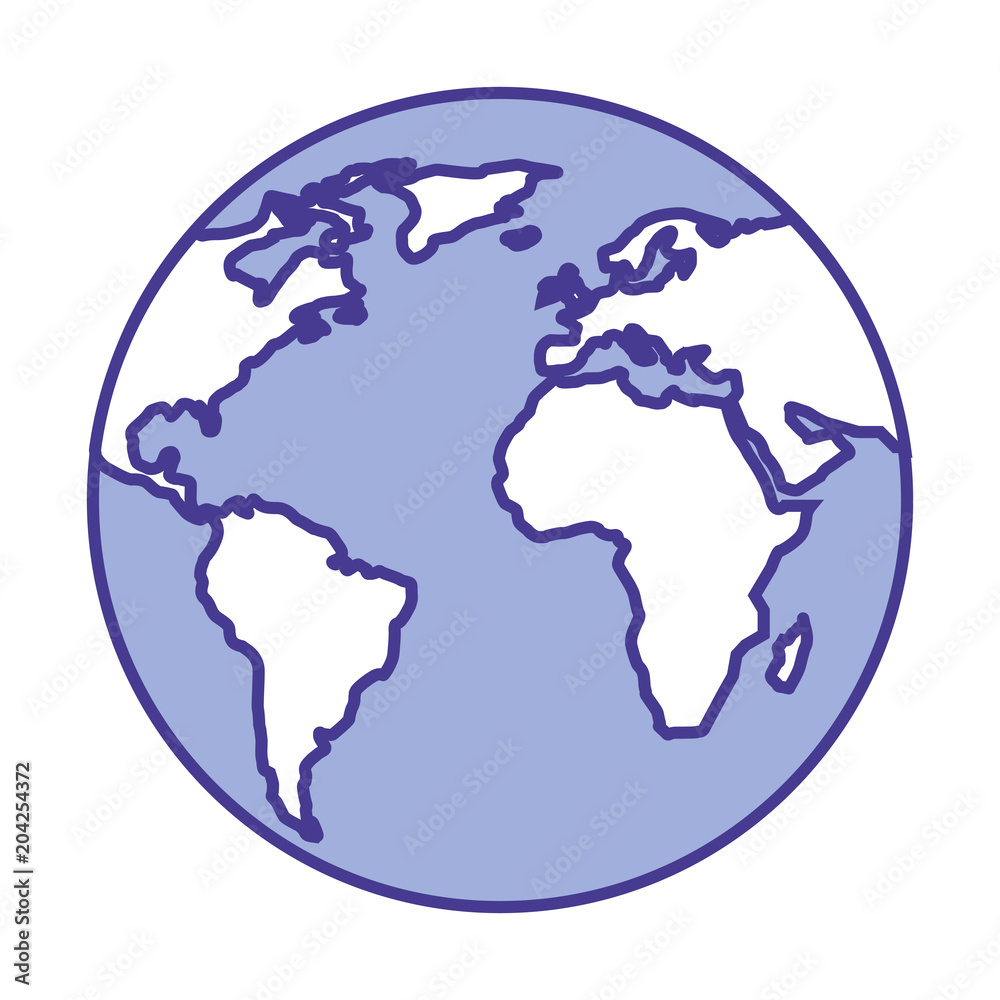 globe world map geography icon image vector illustration