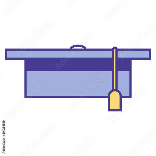 graduate hat school success image vector illustration