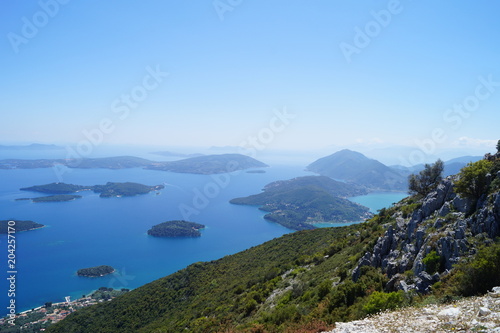 View of the islands from Mount Scaros of Lefkada Island