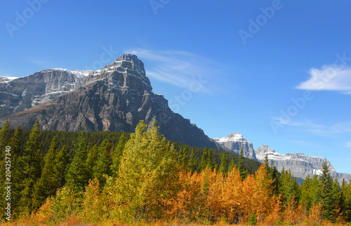 Mountain peaks in Canadian rockies