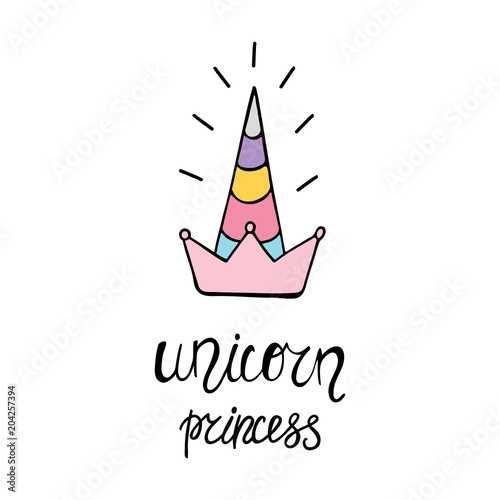 Cute princess unicorn. 