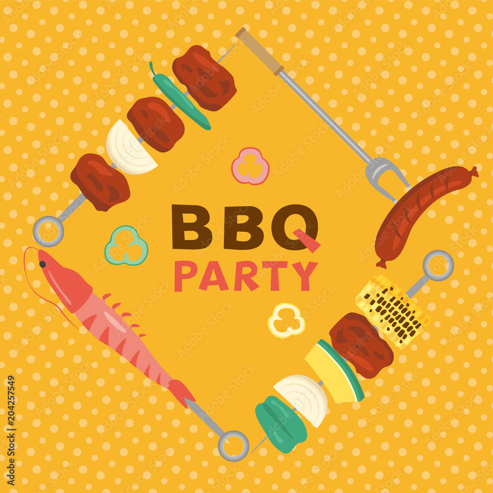 バーベキュー q パーティー Stock Vector Adobe Stock バーベキュー q パーティー Stock Vector Adobe Stock