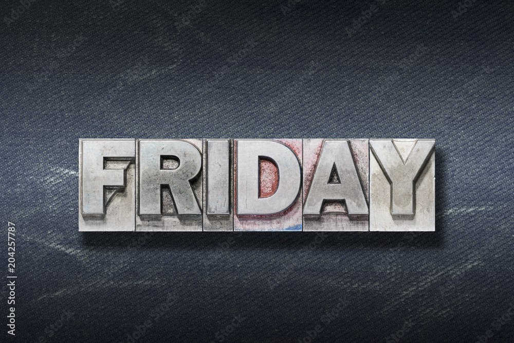 Obraz premium Friday word den