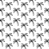 background of tropical palms pattern, vector illustration