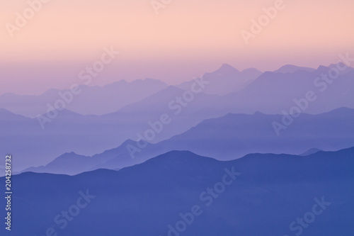 Lever et coucher de soleil sur les Pyrénées