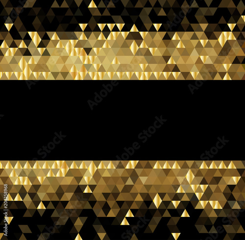 Abstract template background with gold triangle shapes.