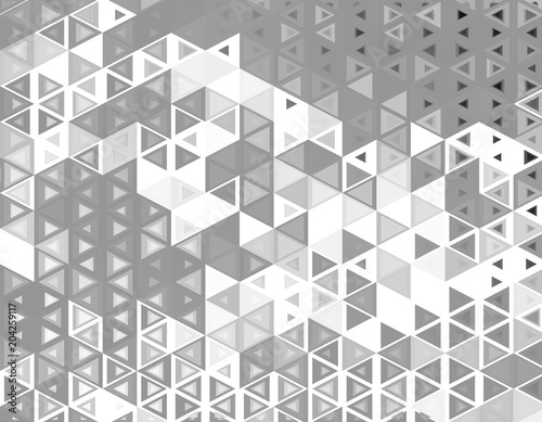 Fototapeta Naklejka Na Ścianę i Meble -  Abstract geometric background with grey and white color tone triangle shapes.