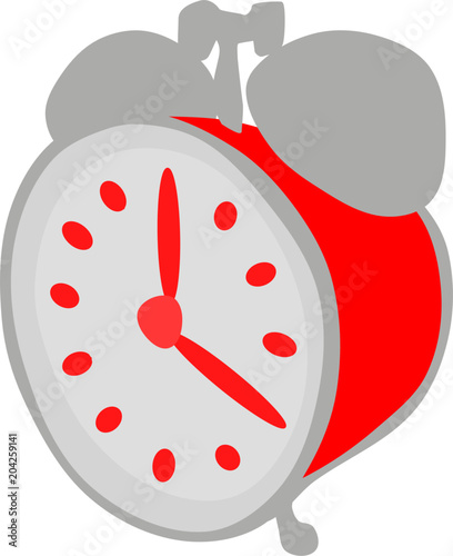 Alarm clock on white background