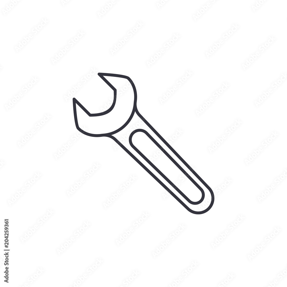 Spanner Icon Vector. Simple flat symbol. Wrench tool icon Spanner Icon Vector. Simple flat symbol. Wrench tool icon