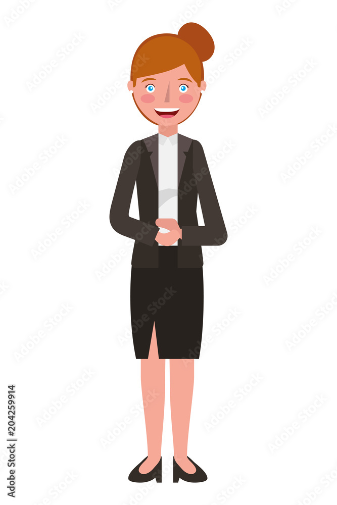 elegant businesswoman avatar character vector illustration design
