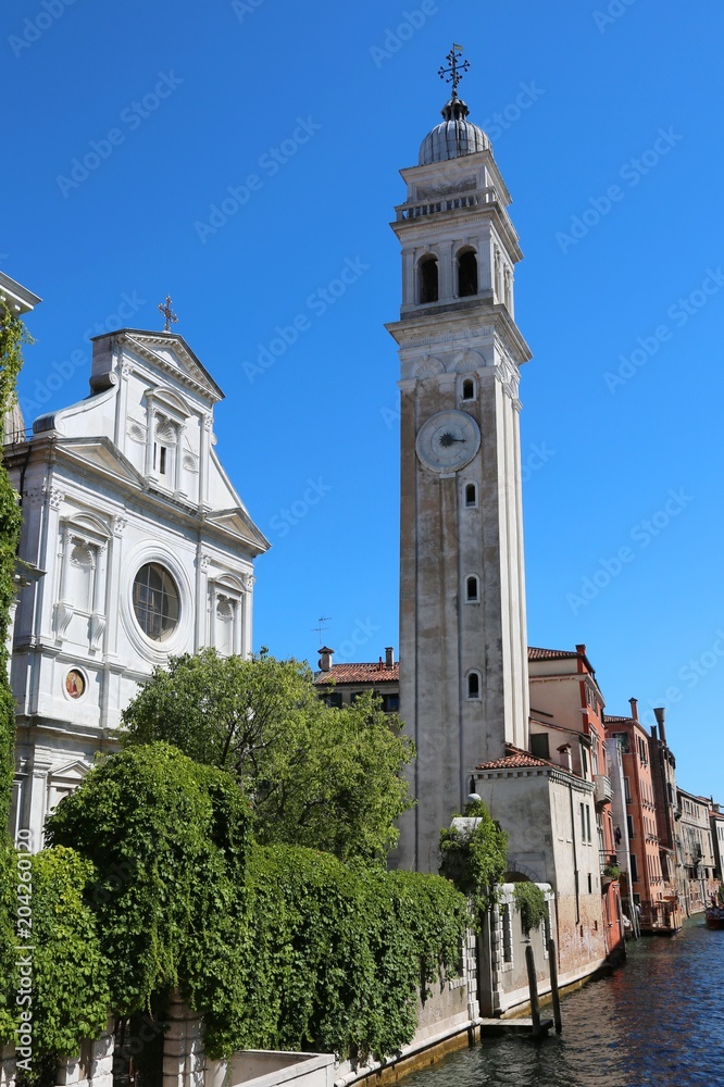 Church and bell tower called San Giorgio dei Greci in Venice