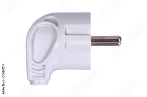 Foto Power plug on the white background.