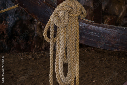 Rope - close-up. Rope background