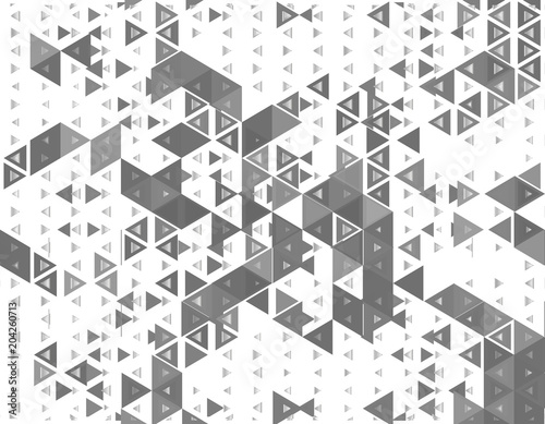 Abstract geometric background with grey and white color tone triangle shapes.
