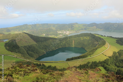 vulcano and lake