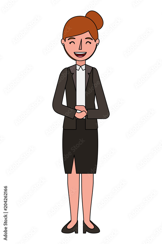 woman character standing in formal clothes vector illustration woman character standing in formal clothes vector illustration