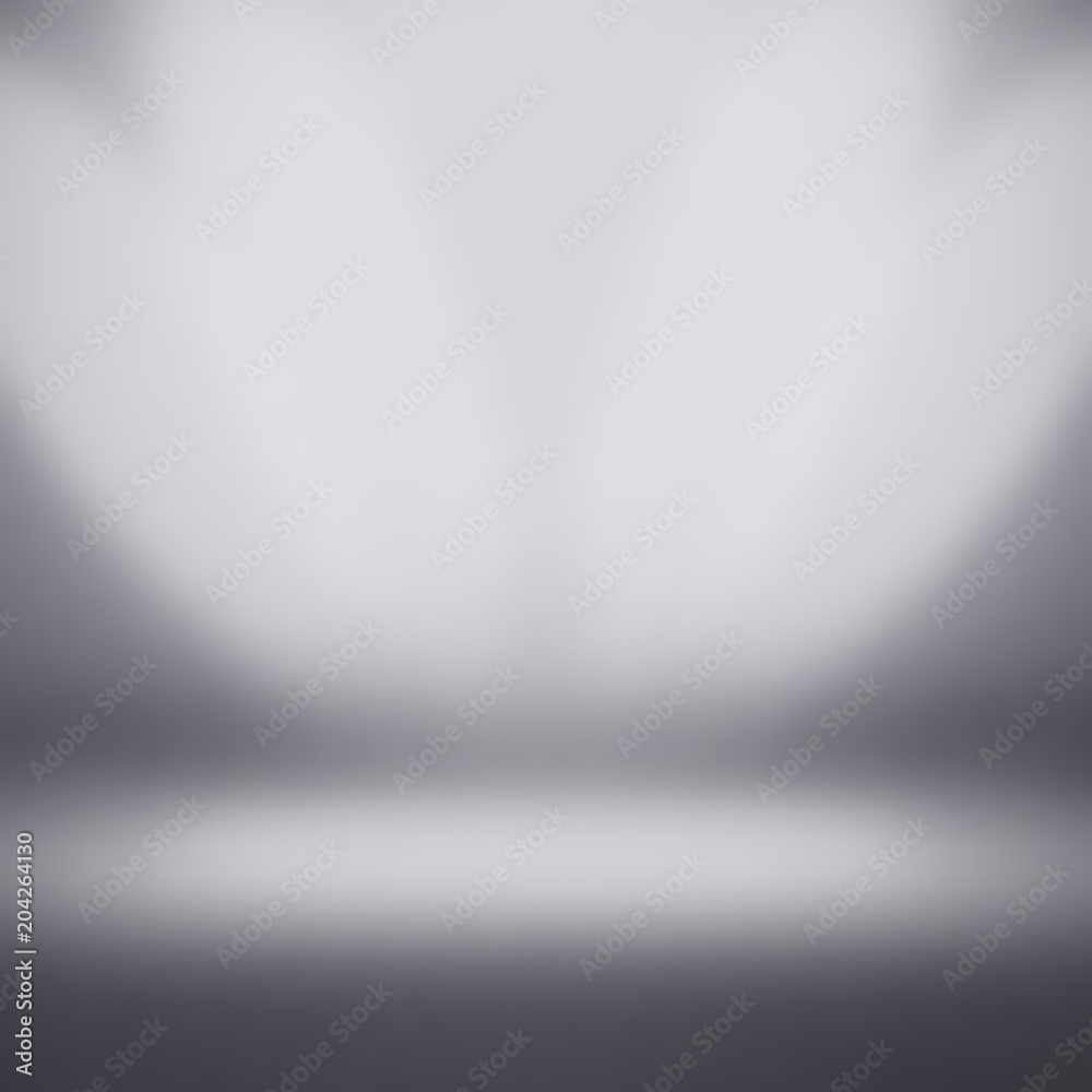 Light Gray empty room studio gradient used for background. Template mock up for display of product or your content. black and white backdrop. Light Gray empty room studio gradient used for background. Template mock up for display of product or your content. black and white backdrop.