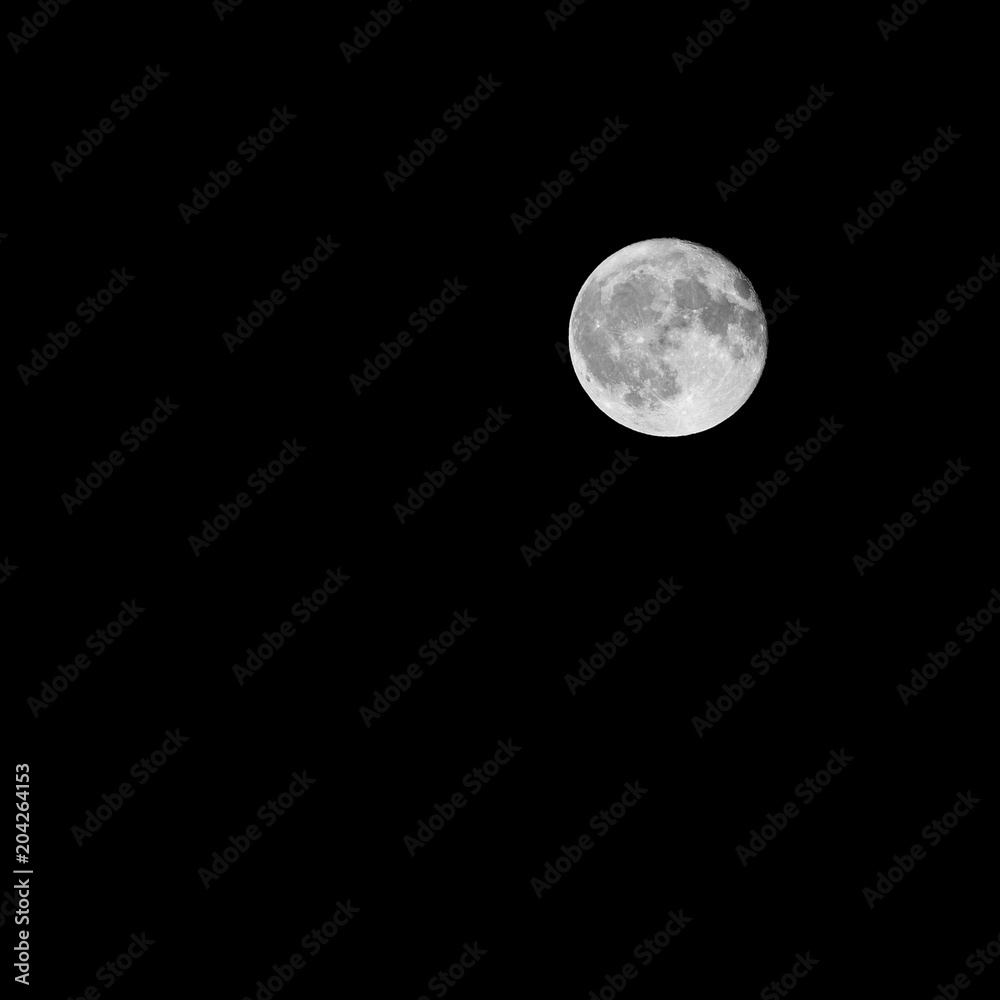 Moon on empty sky Moon on empty sky
