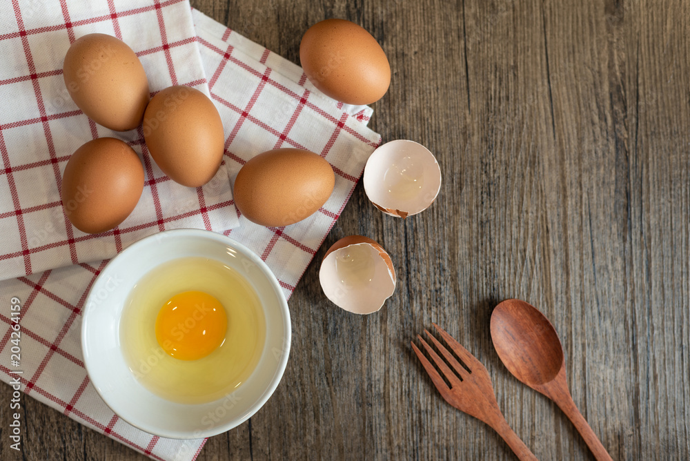 Fresh egg in bowl ready to cook Fresh egg in bowl ready to cook