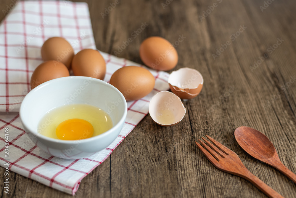 Fresh egg in bowl ready to cook Fresh egg in bowl ready to cook