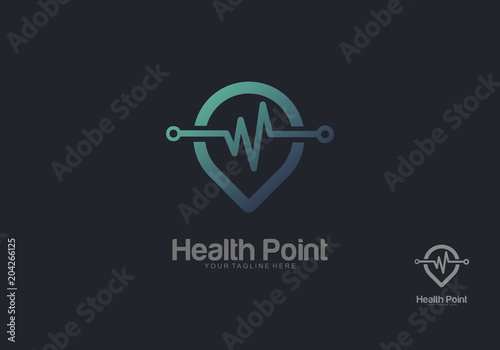 Health Point Logo Vector Element Symbol