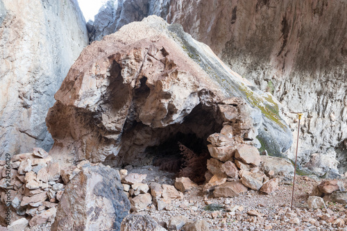 Ruins of Tiscali Village (cave) in Sardinia, Dorgali