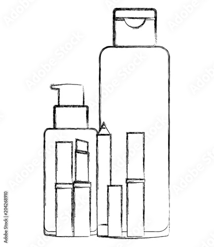 Wallpaper Mural accessories female make up vector illustration design Torontodigital.ca
