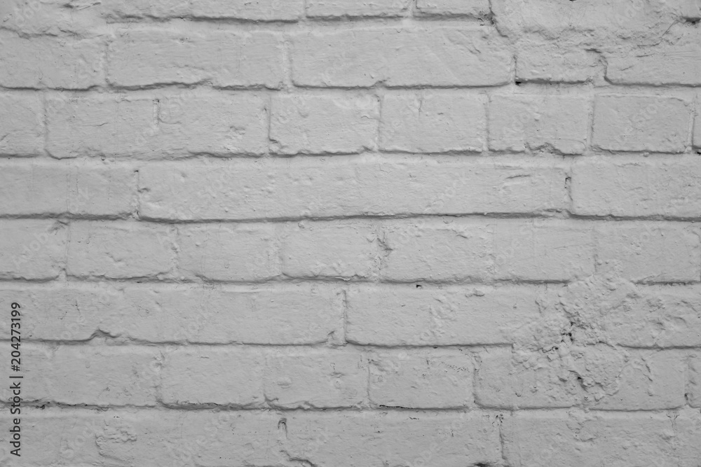 Obraz premium old wall from a white brick with a regular laying. horizontal direction