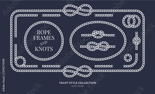 Nautical rope knots and frames