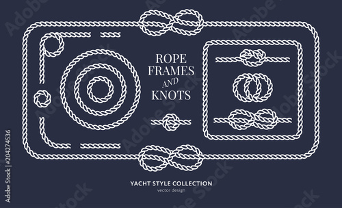 Nautical rope knots and frames