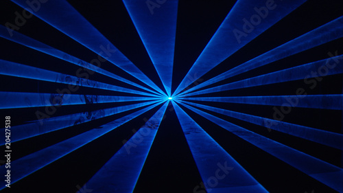 Wide blue laser beams at nightclub/music festival, alpha matte 2