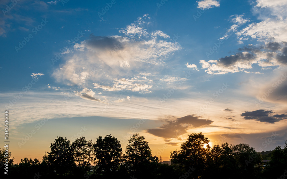 Abendrot mit schönen Wolken Abendrot mit schönen Wolken