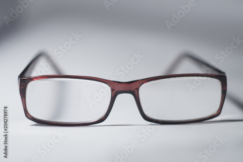 glasses on a gray background