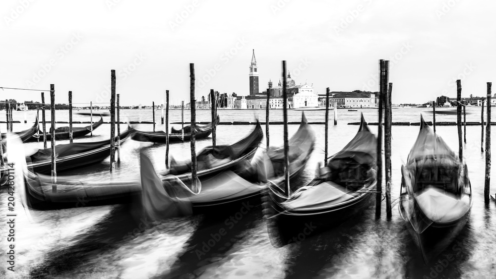 Venice, black and white, high key, Italy, Europe