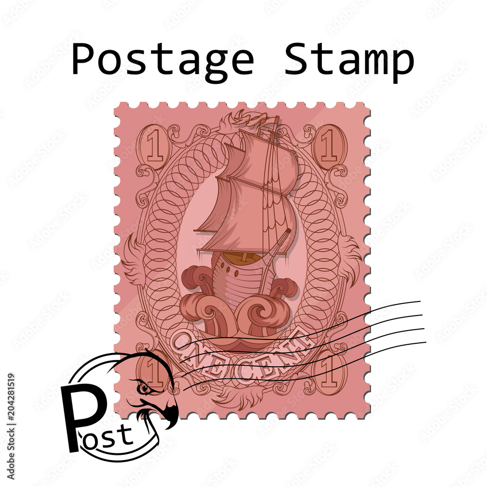 Vector Set Of Retro SEA POST Stamps - High Quality - For Design And  Scrapbook Royalty Free SVG, Cliparts, Vectors, and Stock Illustration.  Image 17757227.