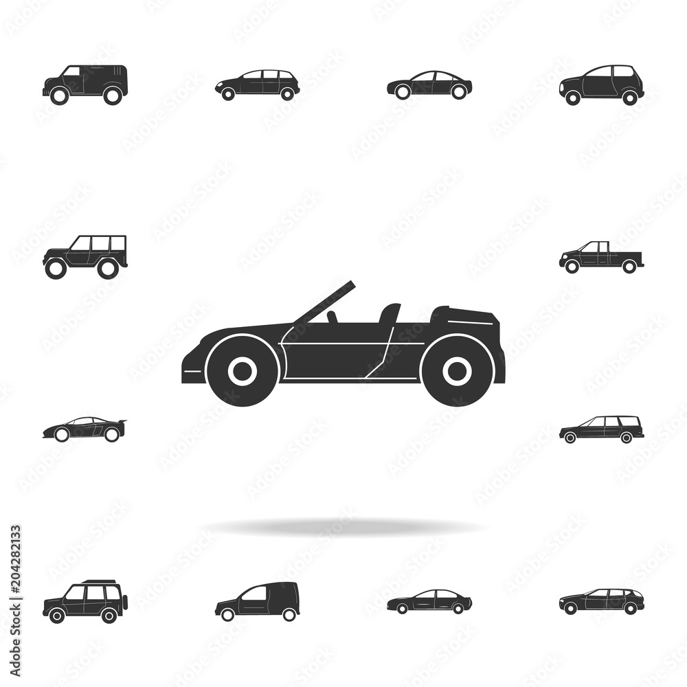 Convertible Sports Car icon. Detailed set of cars icons. Premium graphic design. One of the collection icons for websites, web design, mobile app