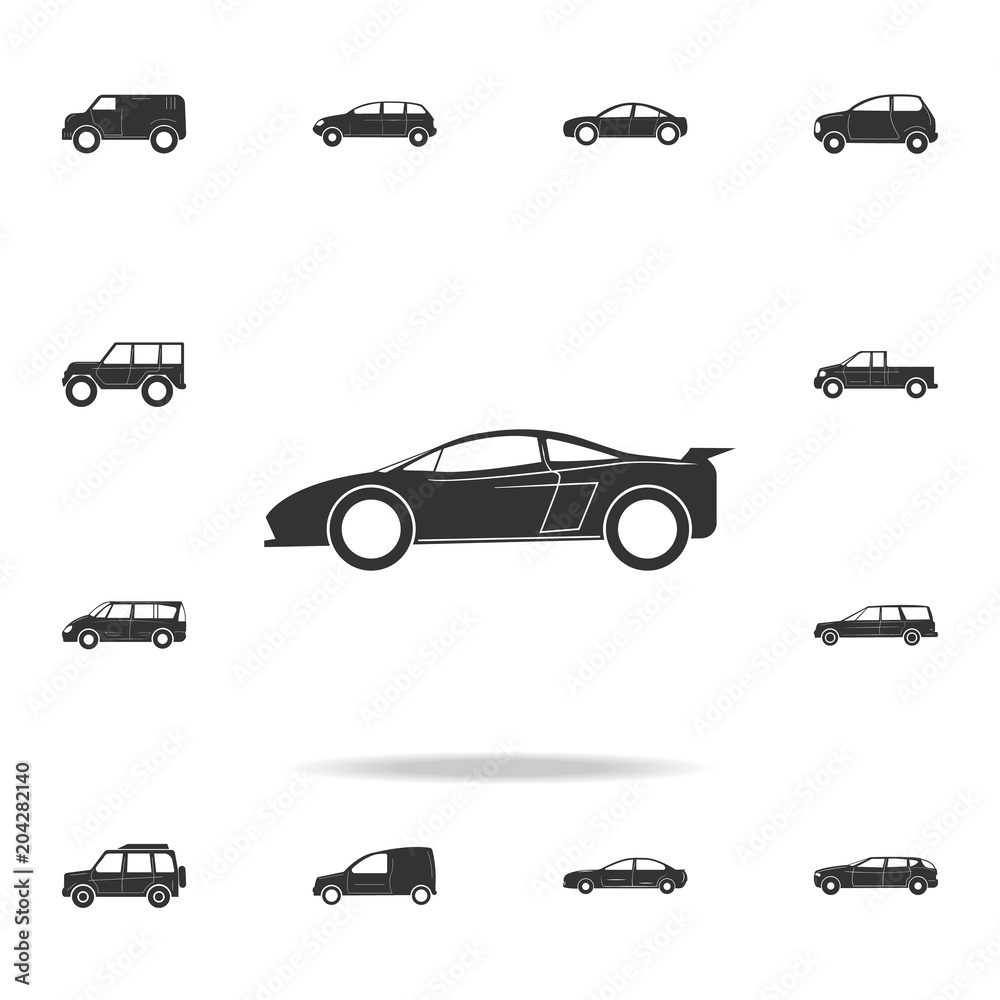 sports car icon. Detailed set of cars icons. Premium graphic design. One of the collection icons for websites, web design, mobile app