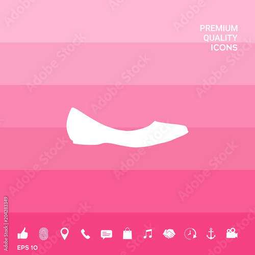 Ballerina flats - women shoe, the silhouette