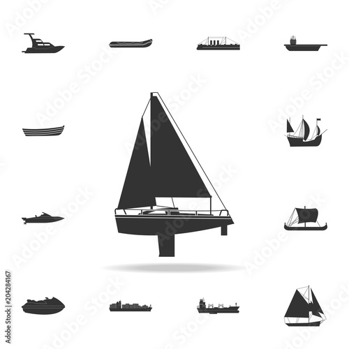sailing yacht icon. Detailed set of water transport icons. Premium graphic design. One of the collection icons for websites, web design, mobile app