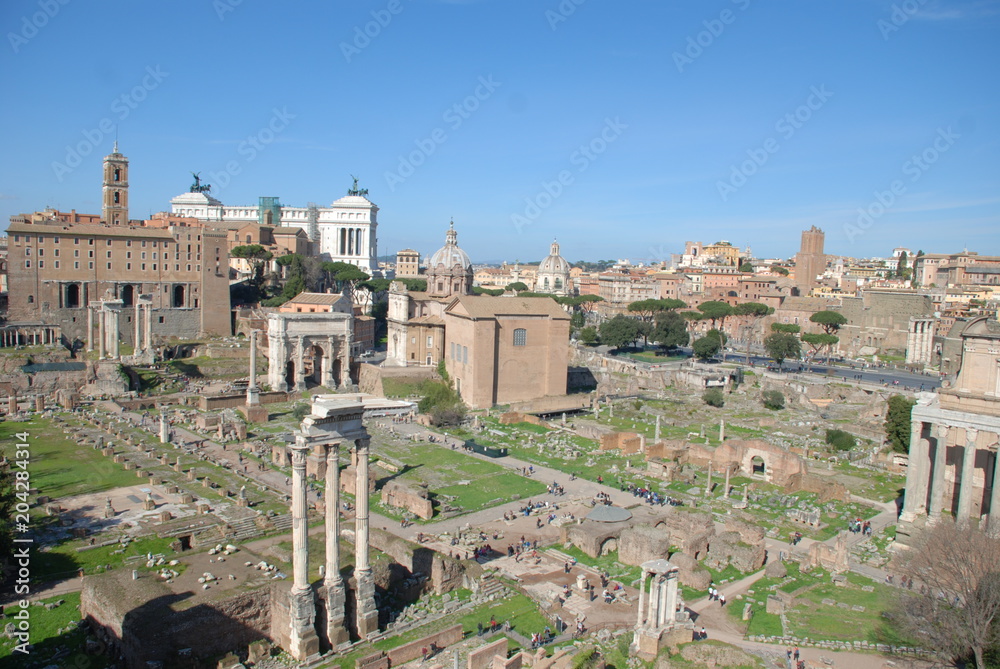  Roman Forum; historic site; landmark; town; ancient rome