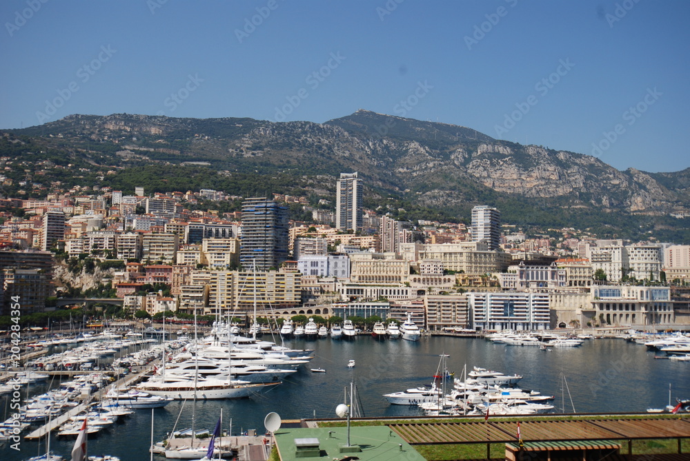  Port de Fontvieille; Monte-Carlo; Prince's Palace of Monaco; aerial photography; town; city; cityscape