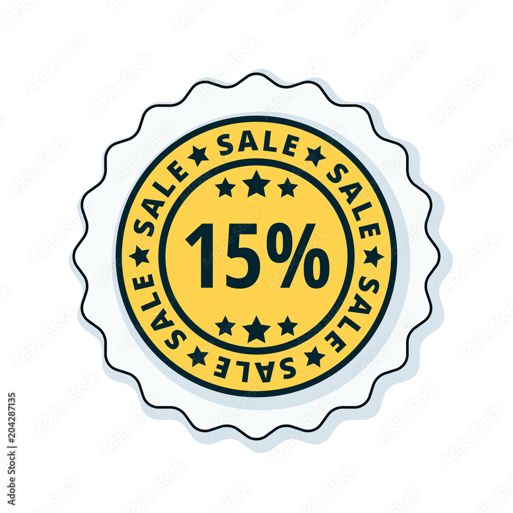 Fototapeta premium 15% Sale label illustration