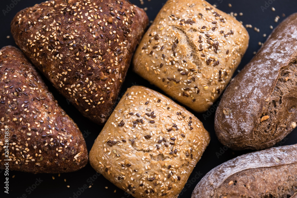 bread with cereals. healthy nutrition