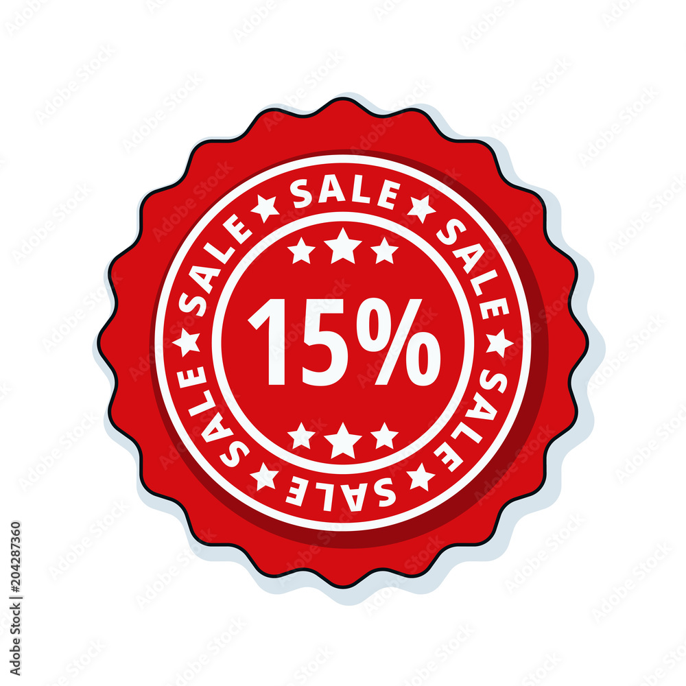 15% Sale label illustration 15% Sale label illustration